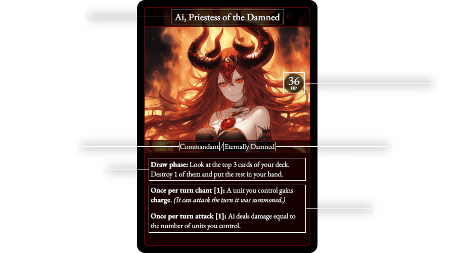 Commandant card in Final Fracture TCG